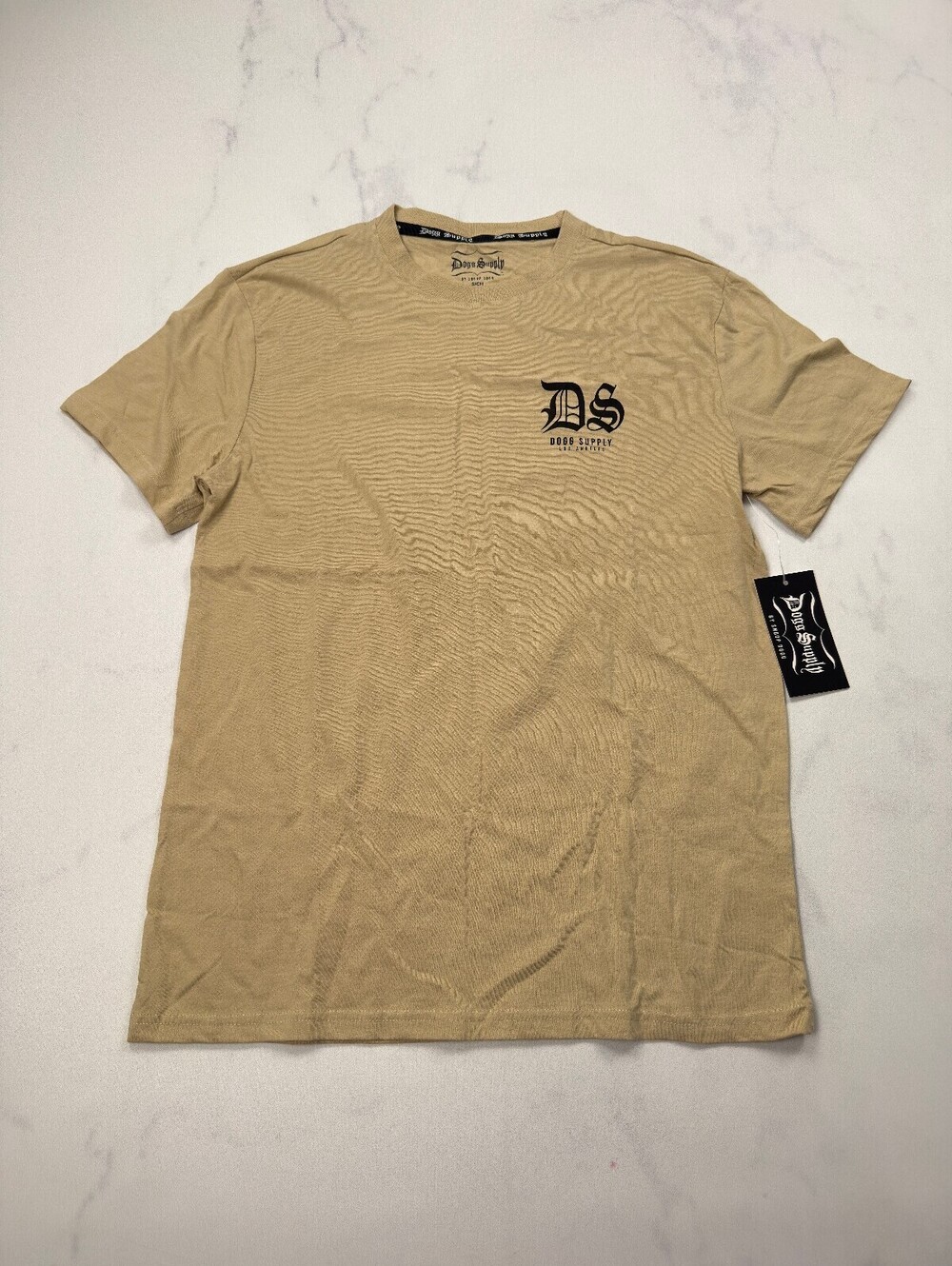 Dogg Supply T Shirt Beige 2010s Minimalist - Mens S NWT